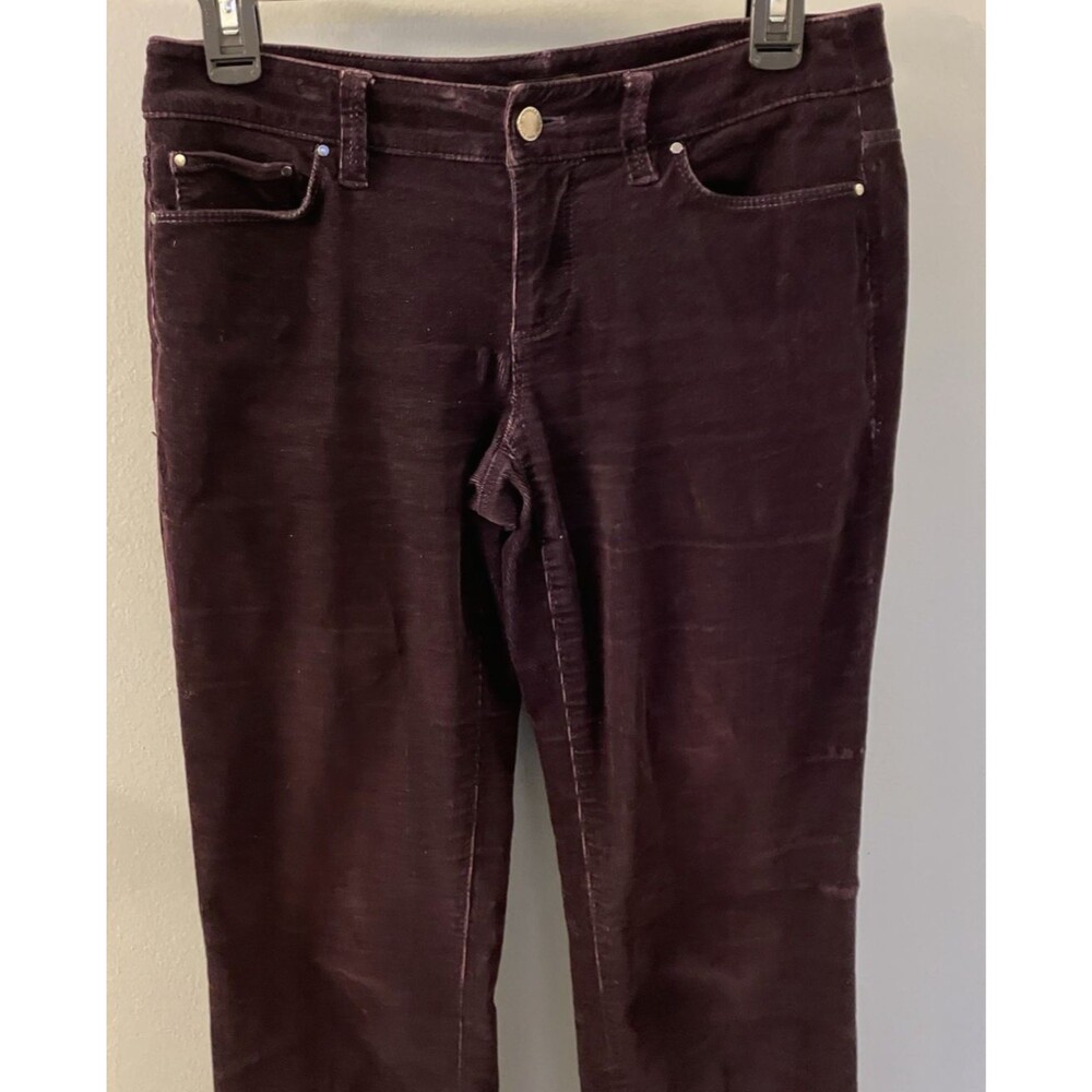 Ann Taylor Signature Womens NWOT Purple Corduroy Pants Size 0 - Picture 6 of 6